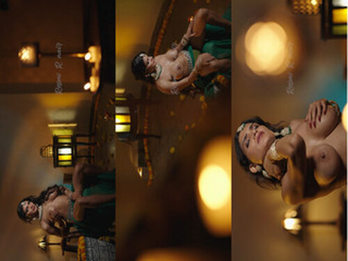 First On Net – Resmi R Nair Traditional Green Full Nude