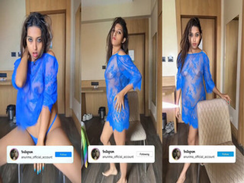 Insta Model Anurima Banik Nude Nipples Show and Panties in See Through