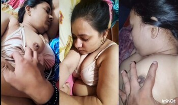 Indian Wife Boobs pressing By Hubby