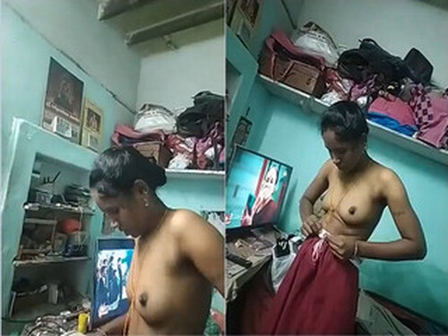 Indian Wife Wearing Cloths