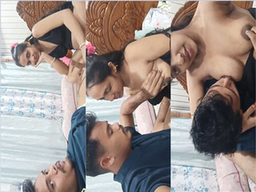 Sexy Indian Wife Handjob and Boobs Sucking