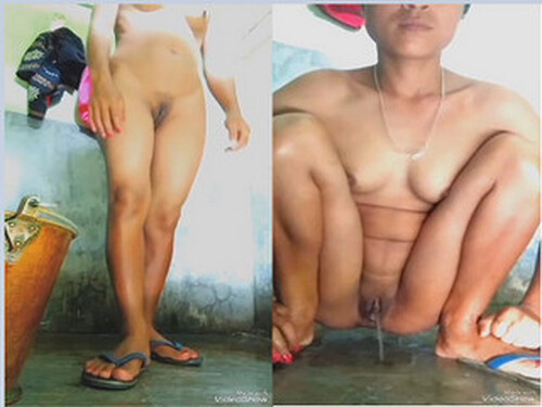 Indian Vlg Bhabhi Bathing and pissing