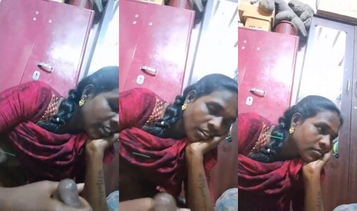 Indian Tamil Wife Shows Boobs and Give Handjob
