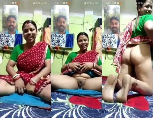 Indian Cheating Wife Shows her Ass and Pussy To Lover On vC