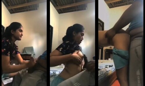 Cute Indian Girl Blowjob and Standing Fucking