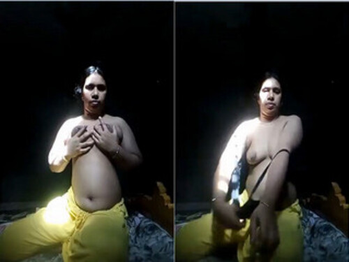 Indian Wife Play With Boobs