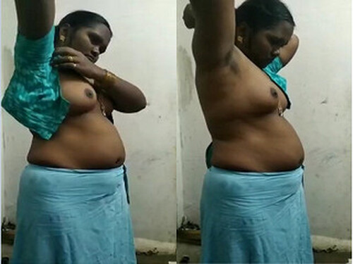 Indian Tamil Wife Wearing Cloths