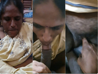 Tamil Aunty Blowjob Pussy Fingering & Fucking